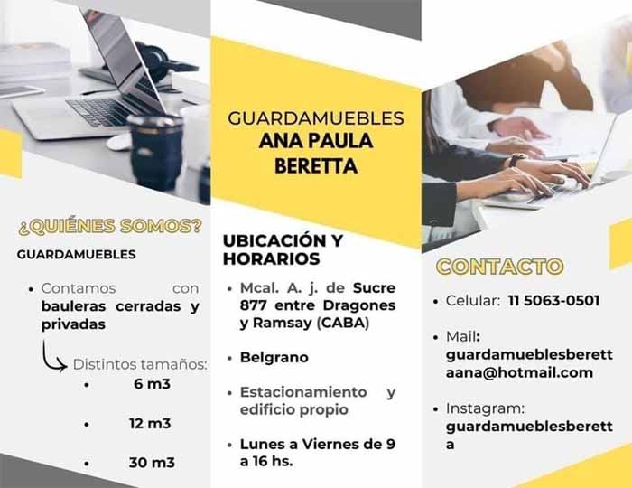 Guardamuebles en el Bajo Belgrano